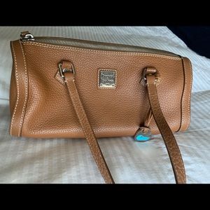 Dooney & Bourke Tan Leather Medium Barrel Bag